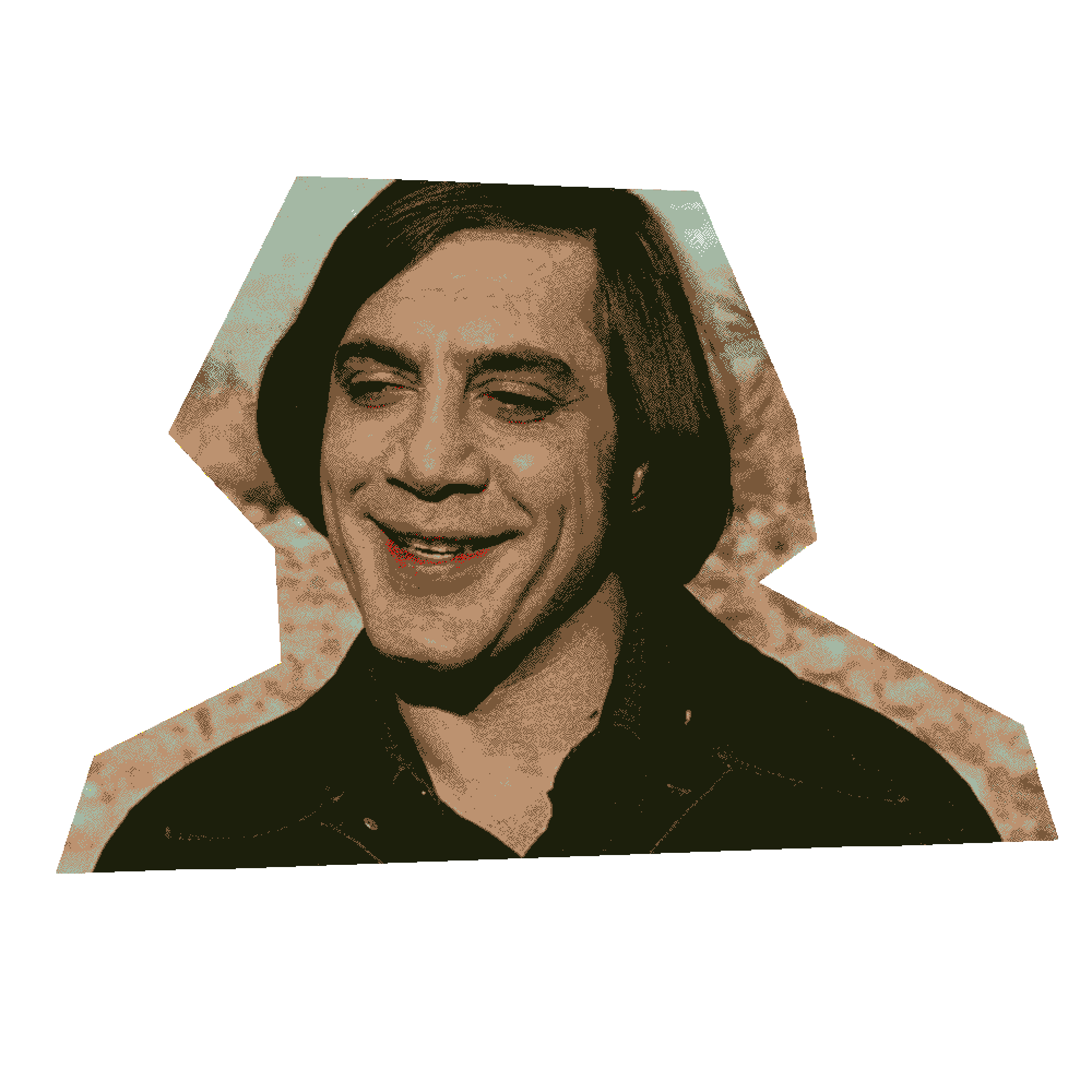 Photo of Anton Chigurh, the primary antagonist in the movie 'No Country for Old Men.'